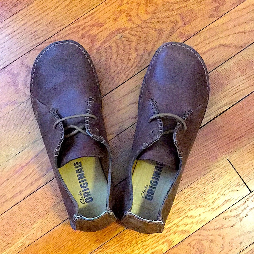 Clarks Originals Janey Mae leather Oxfords (W8/M, brown)